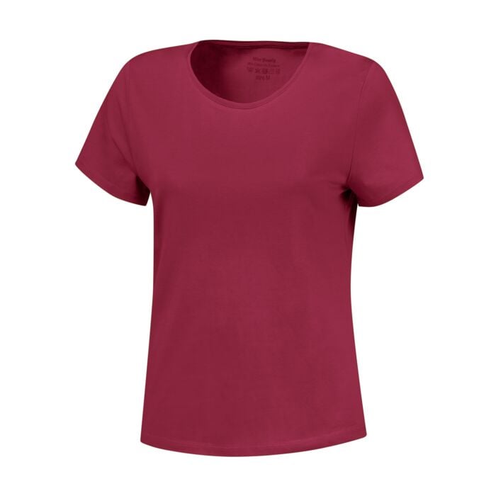 Basic T-Shirt uni, rubin, L von Miss Beverly