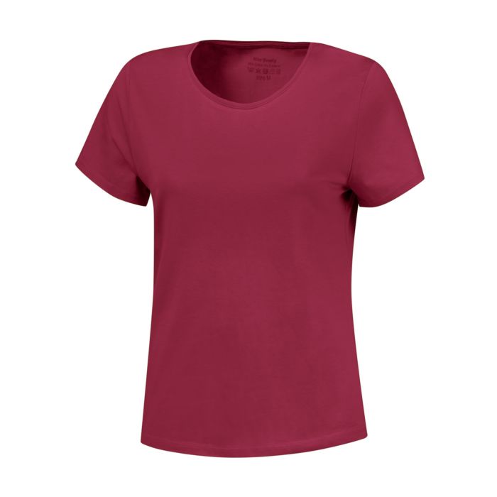 Basic T-Shirt uni, rubin, XXL von Miss Beverly