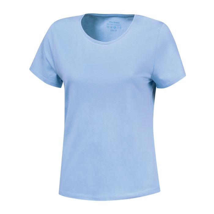 Basic T-Shirt uni, hellblau, XL von Miss Beverly