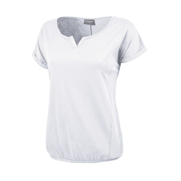 T-Shirt mit Elastbund, weiss, XL von Miss Beverly