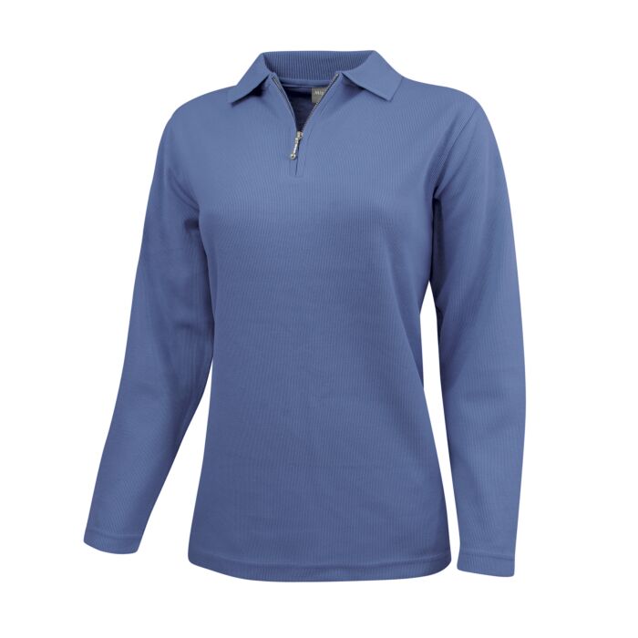Sweat-Shirt mit feiner Ripp-Optik, blau von Miss Beverly