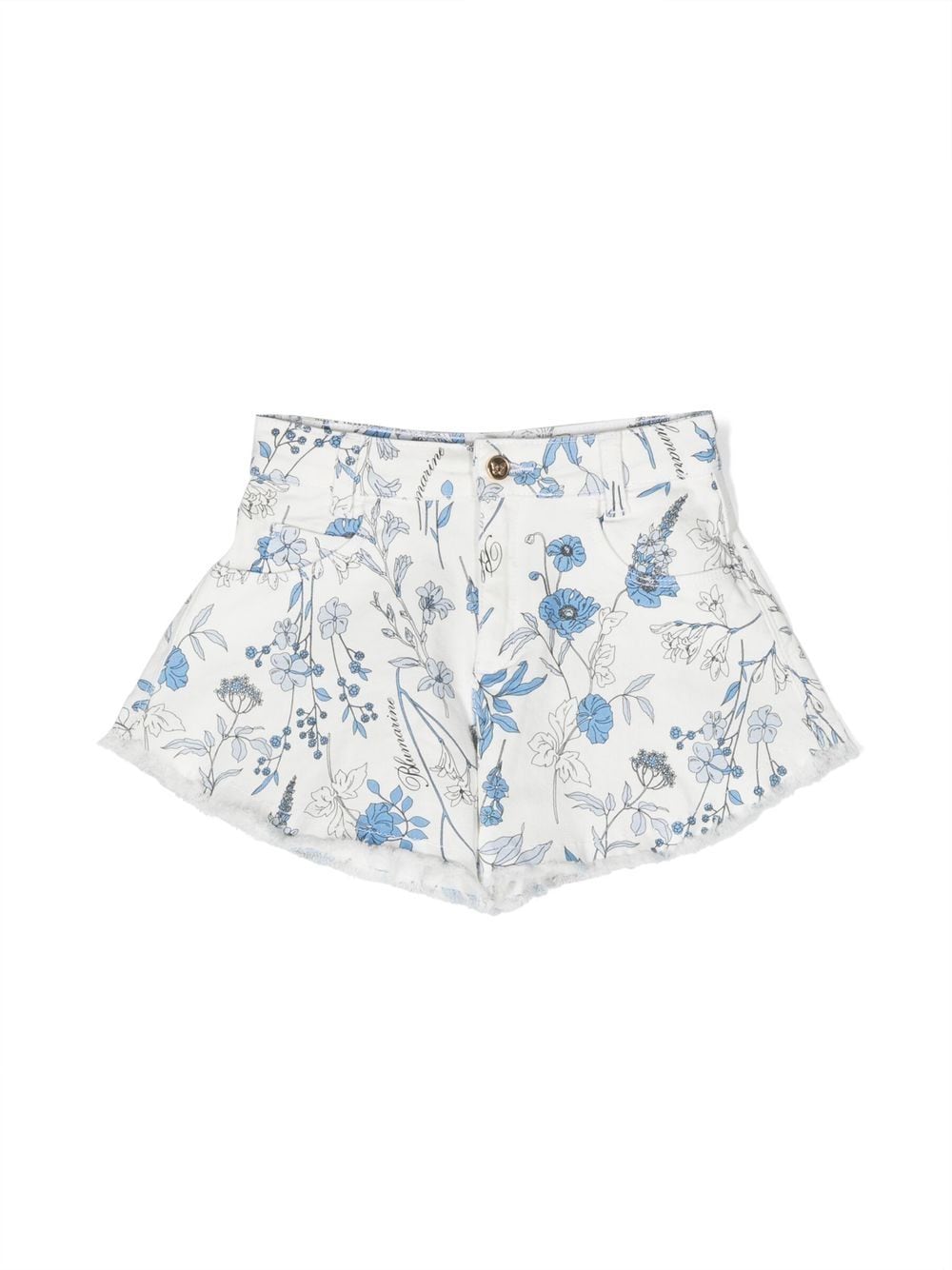 Miss Blumarine floral print shorts - White von Miss Blumarine