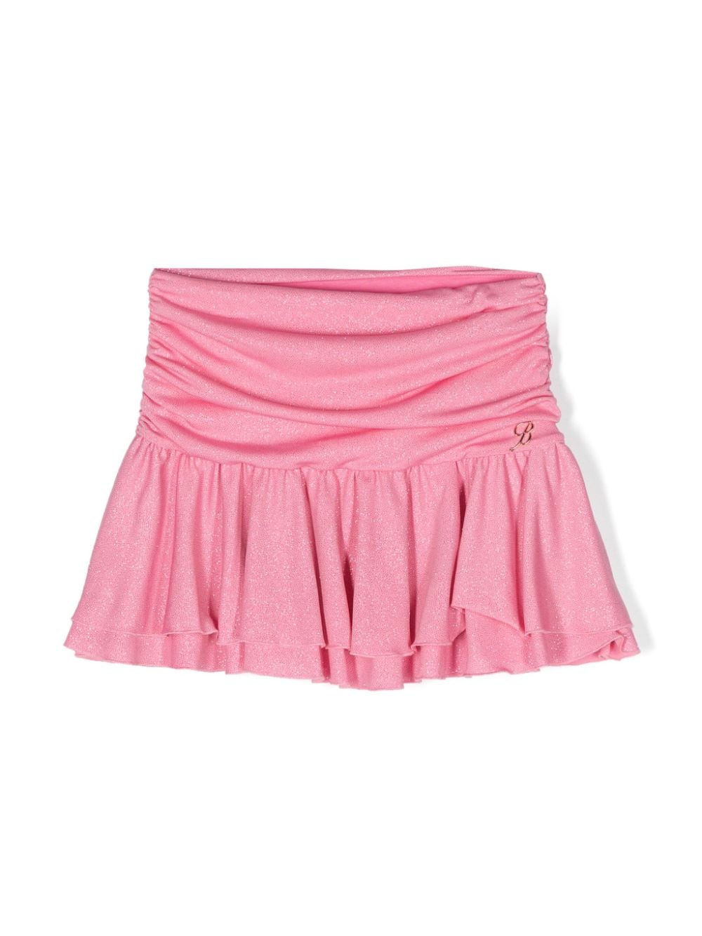 Miss Blumarine glitter-embellished draped skirt - Pink von Miss Blumarine
