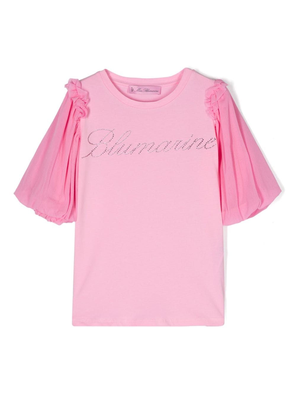 Miss Blumarine ruffle-sleeve T-shirt - Pink