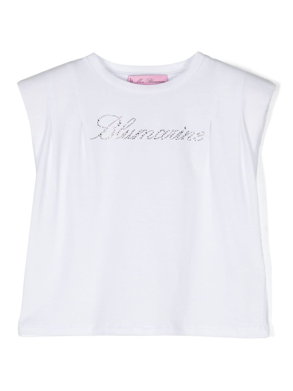 Miss Blumarine shoulder-pads tank top - White von Miss Blumarine