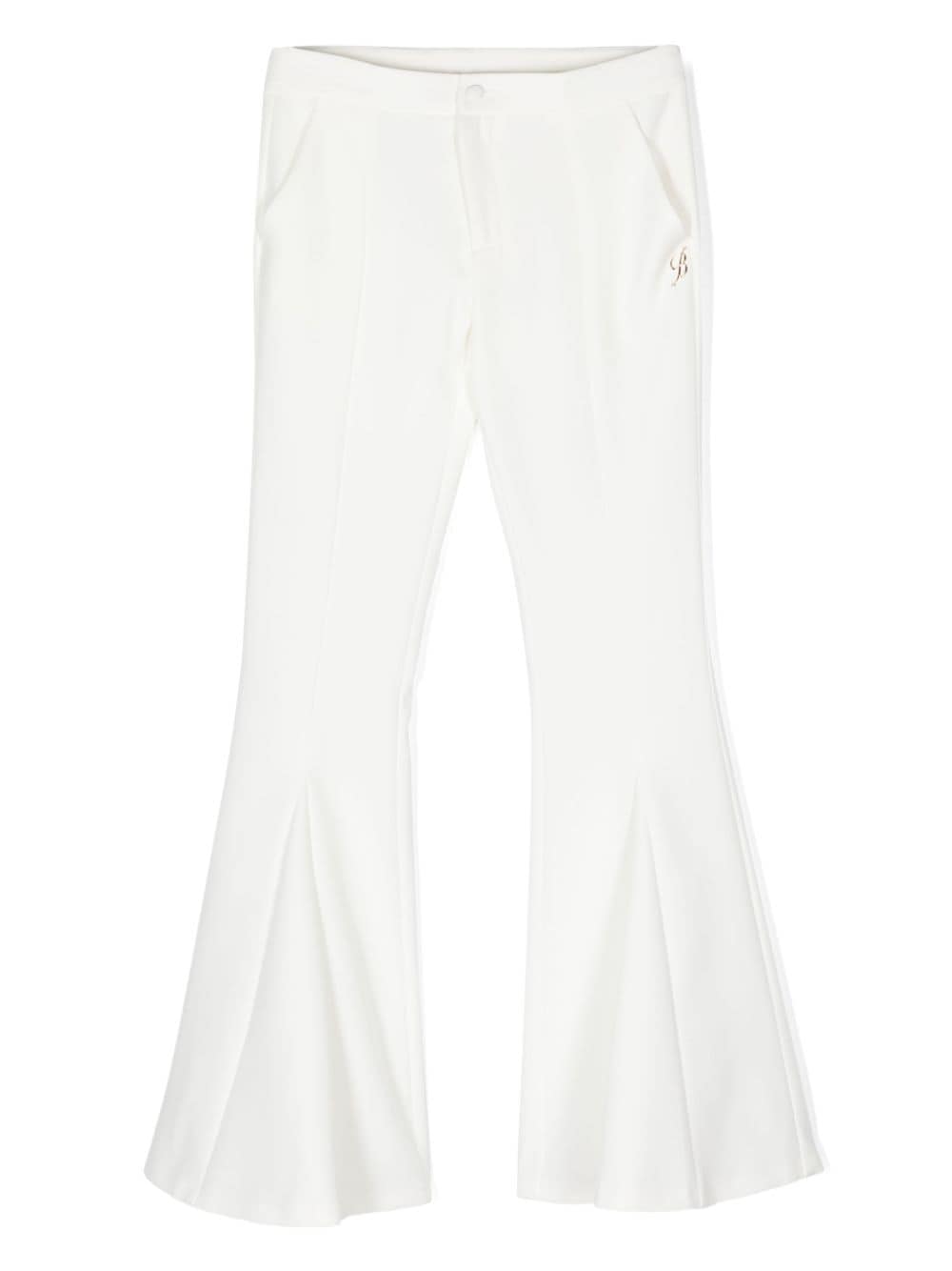 Miss Blumarine tailored flared trousers - White von Miss Blumarine