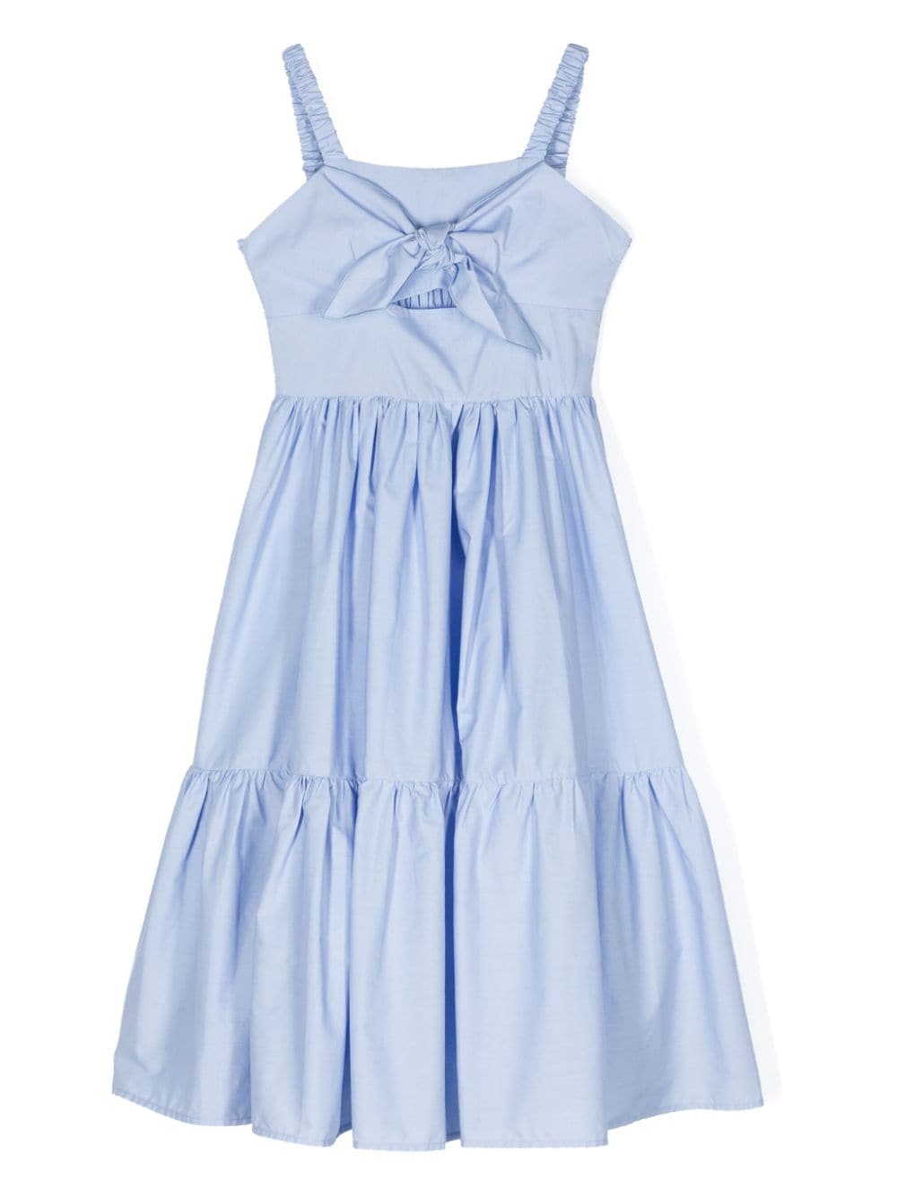 Miss Grant Kids bow-detail cotton dress - Blue von Miss Grant Kids