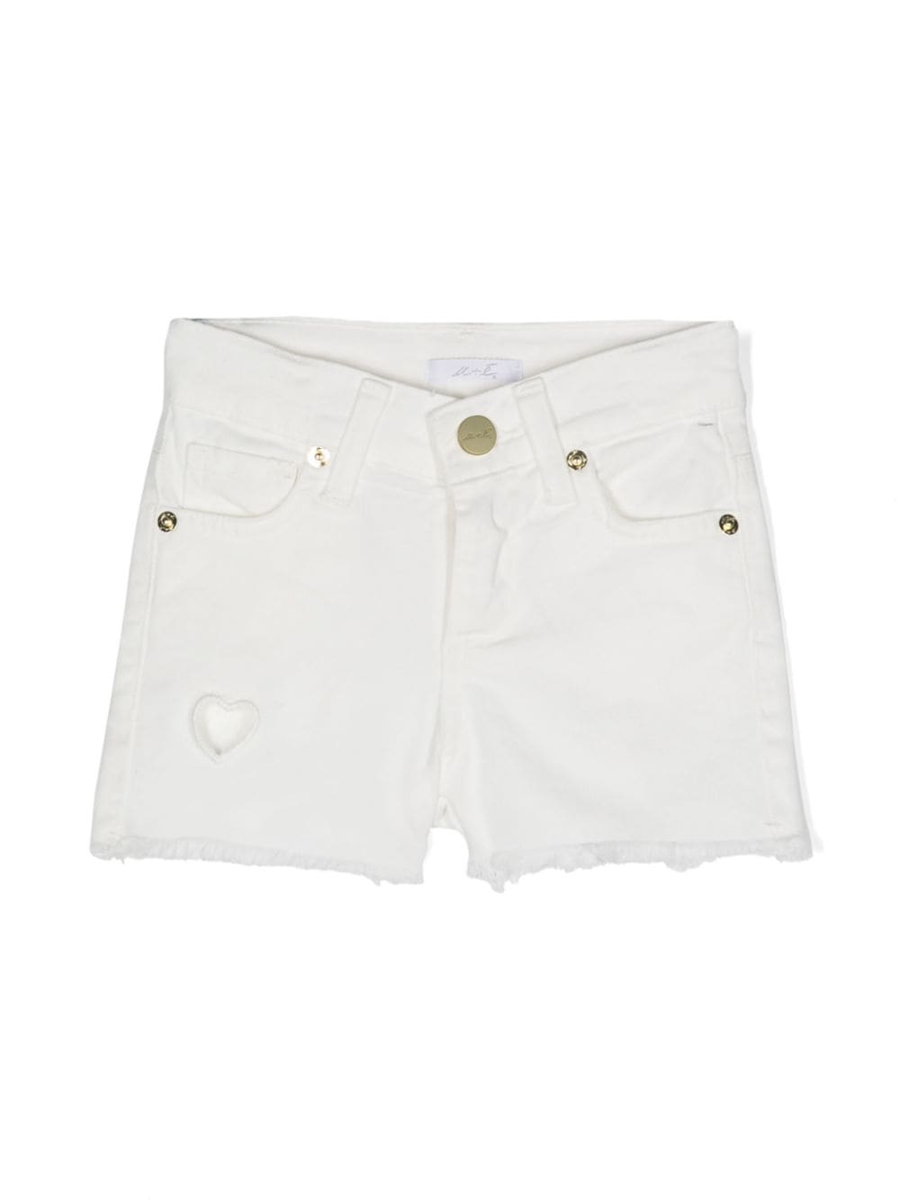 Miss Grant Kids cut-out fringed shorts - White von Miss Grant Kids