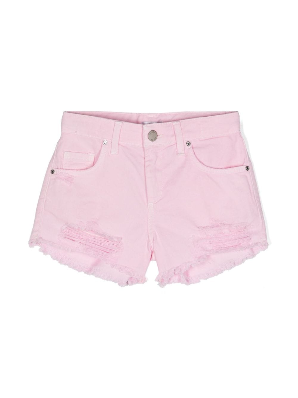 Miss Grant Kids distressed cotton shorts - Pink von Miss Grant Kids