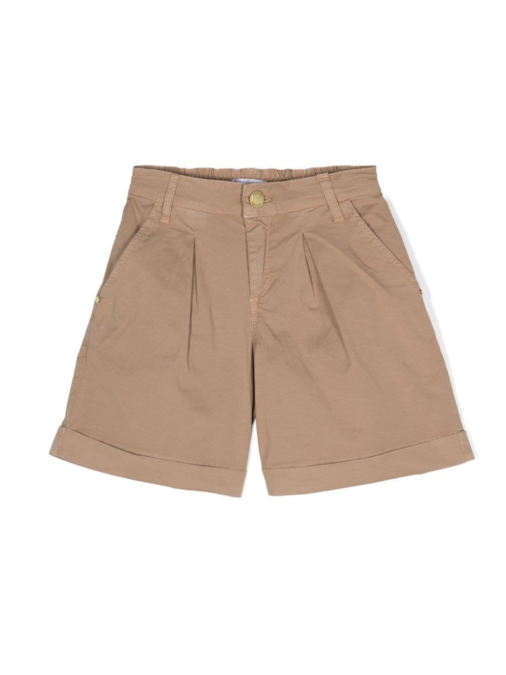 Miss Grant Kids pleated turn-up shorts - Brown von Miss Grant Kids