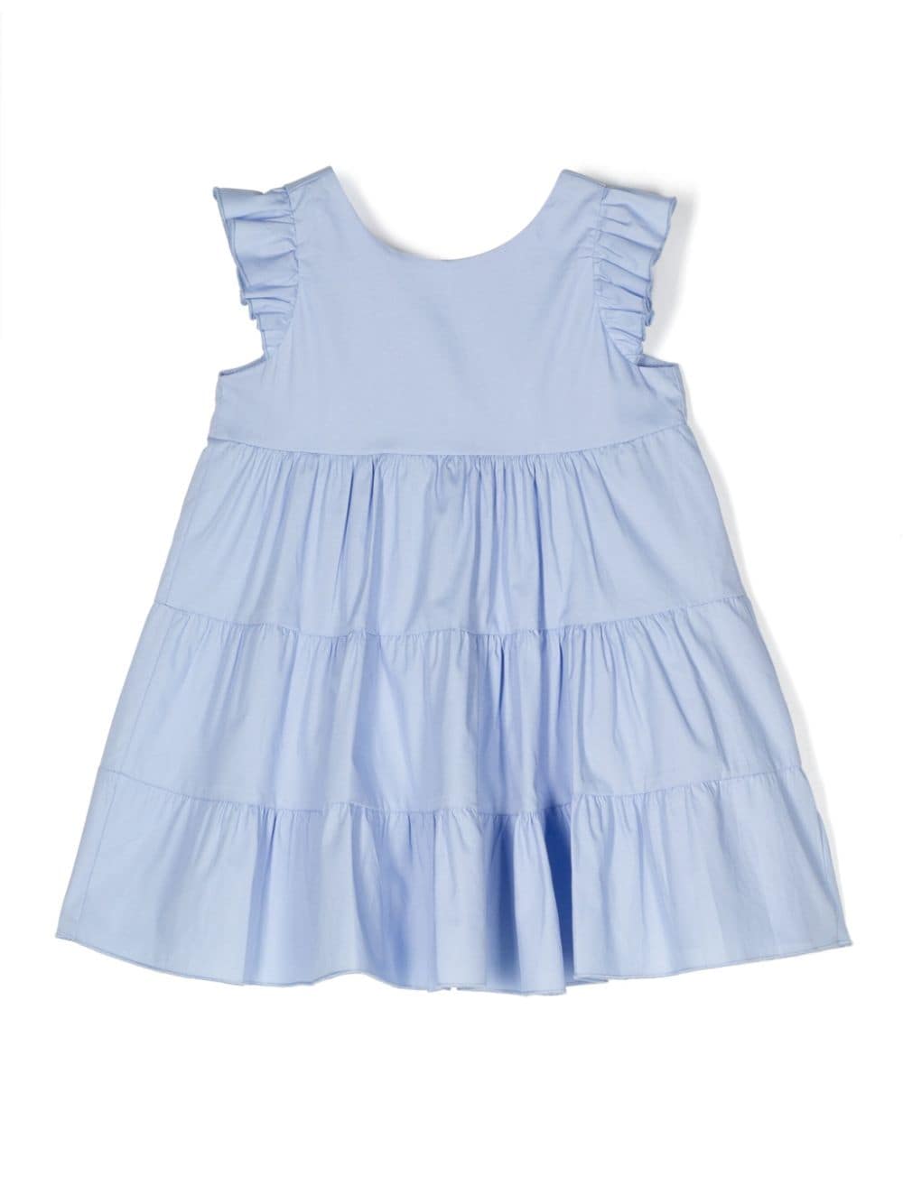 Miss Grant Kids ruffle-detail cotton dress - Blue von Miss Grant Kids