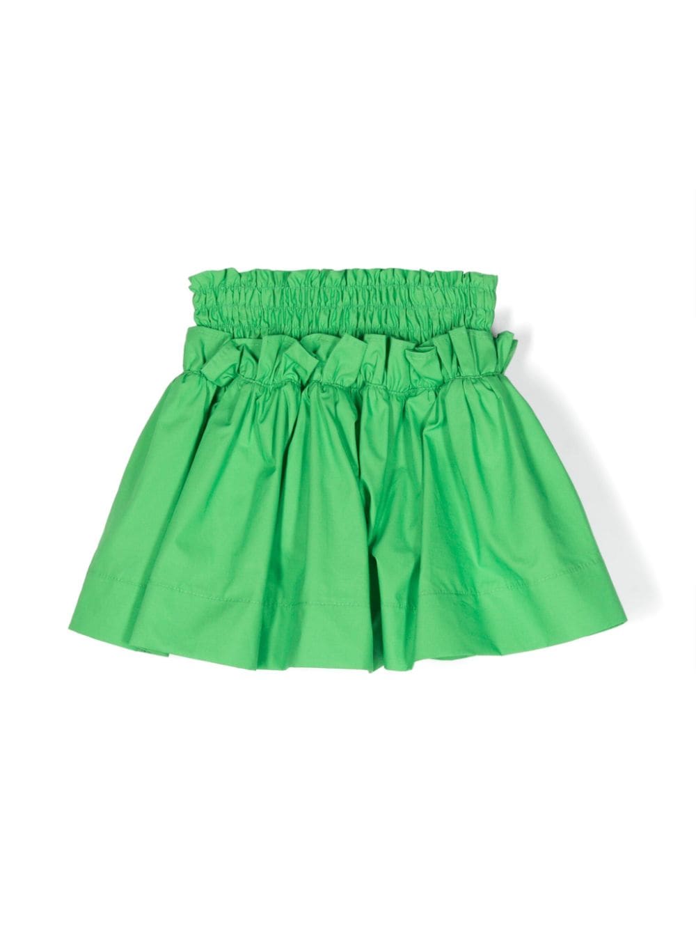 Miss Grant Kids ruffle-detail poplin skirt - Green von Miss Grant Kids
