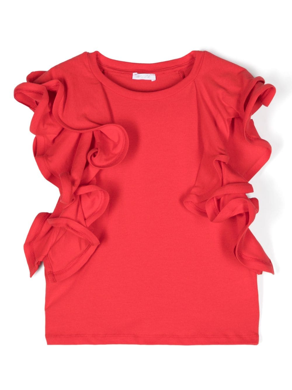 Miss Grant Kids ruffled sleeveless T-shirt - Red von Miss Grant Kids