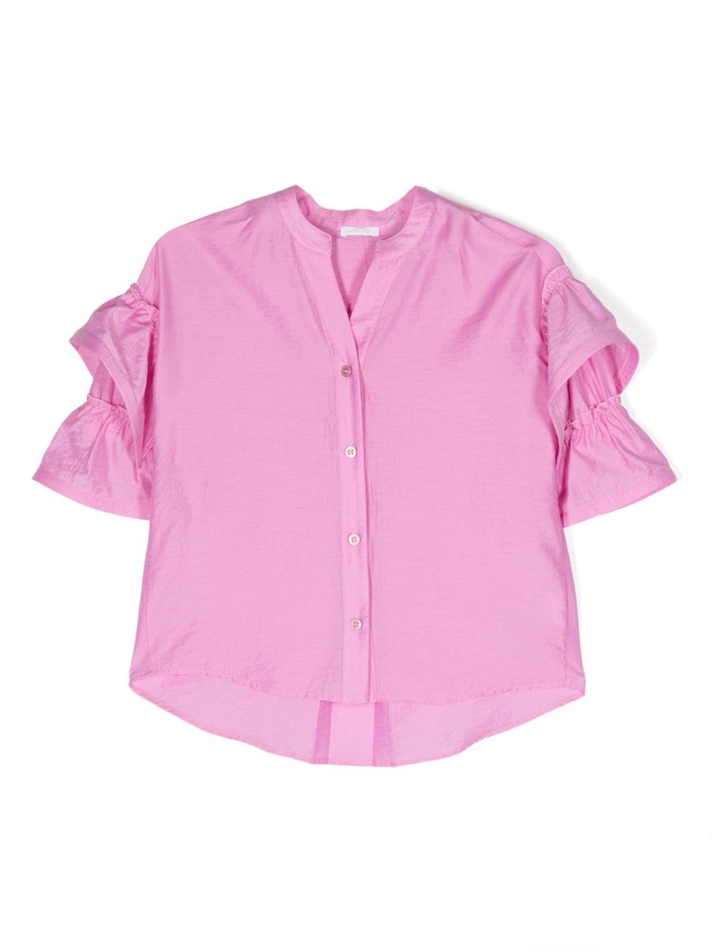 Miss Grant Kids ruffled textured shirt - Pink von Miss Grant Kids