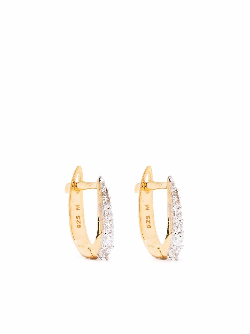 Missoma Claw crystal pavé huggie earrings - Gold von Missoma