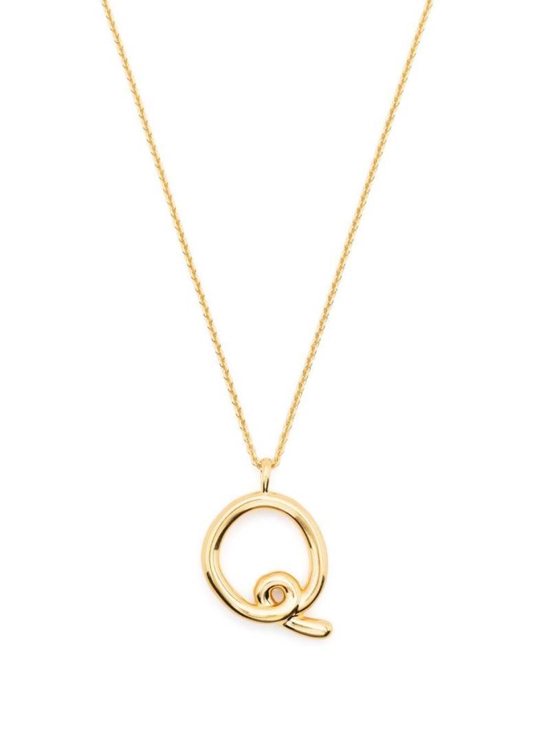 Missoma Curly Molten initial pendant necklace - Gold von Missoma