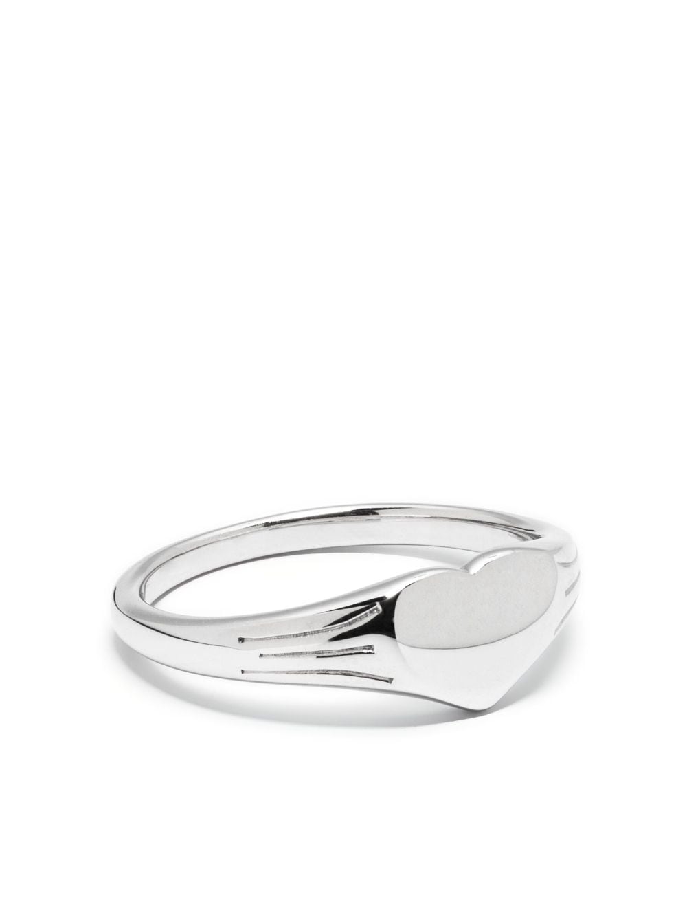 Missoma Heart engraveable ring - Silver von Missoma