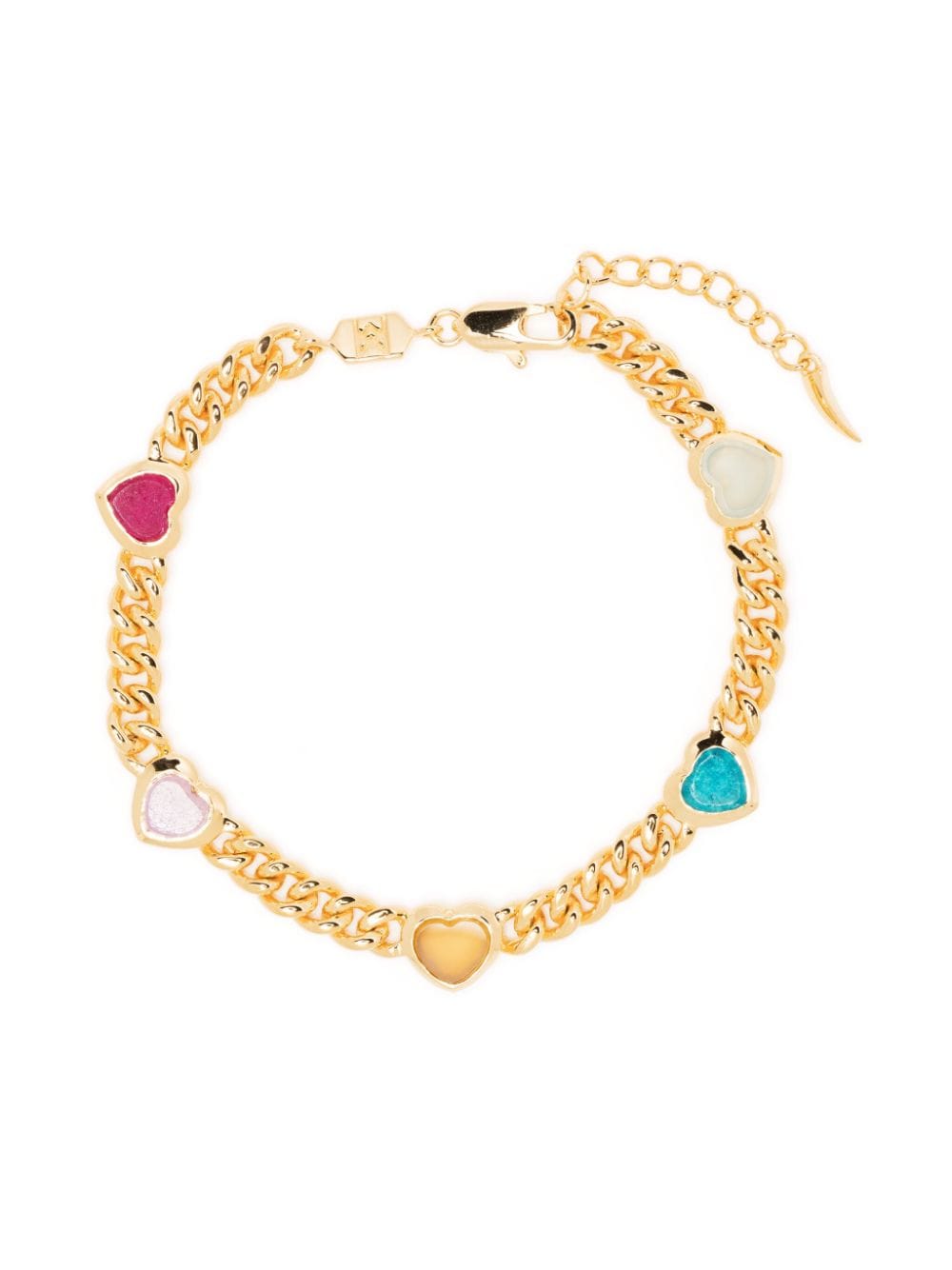 Missoma Jelly heart charm bracelet - Gold von Missoma