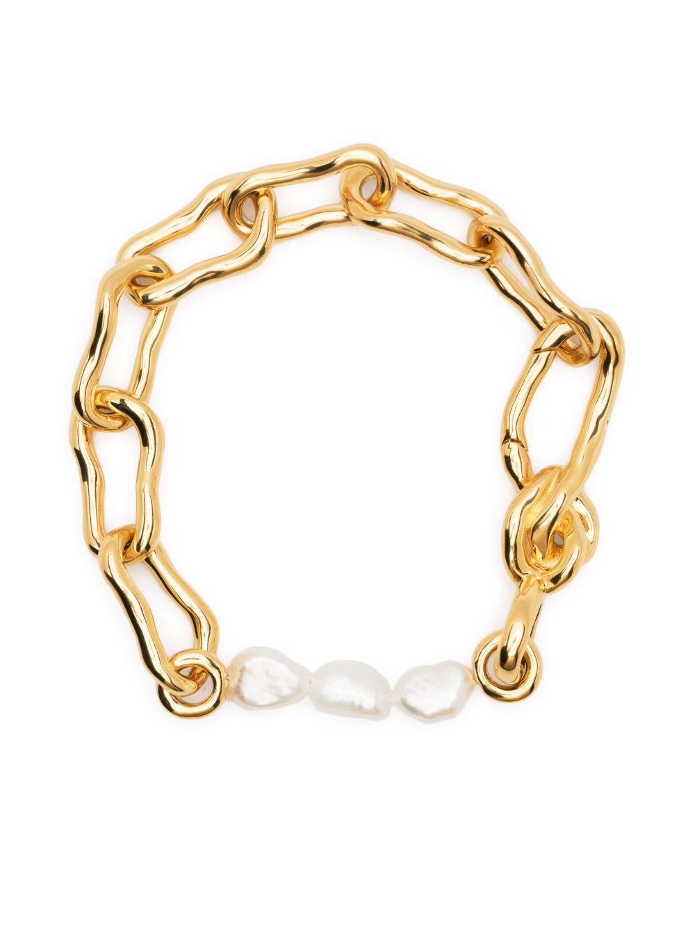 Missoma Molten baroque-pearl twisted-chain bracelet - Gold von Missoma