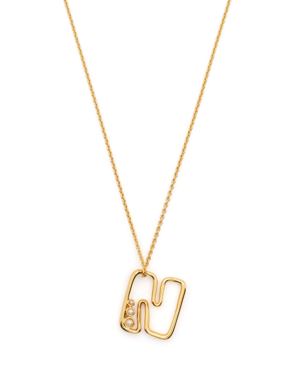 Missoma N-letter pendant chain-link necklace - Gold von Missoma