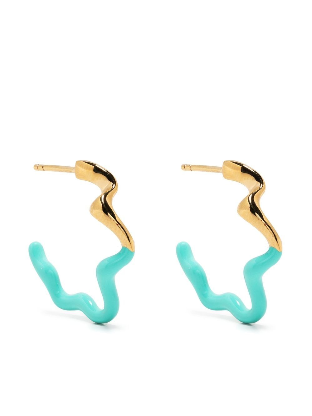 Missoma Squiggle two-tone earrings - Gold von Missoma