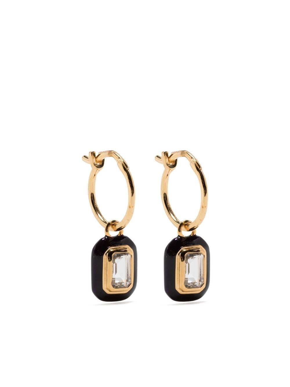 Missoma enamel hoop earrings - Gold von Missoma