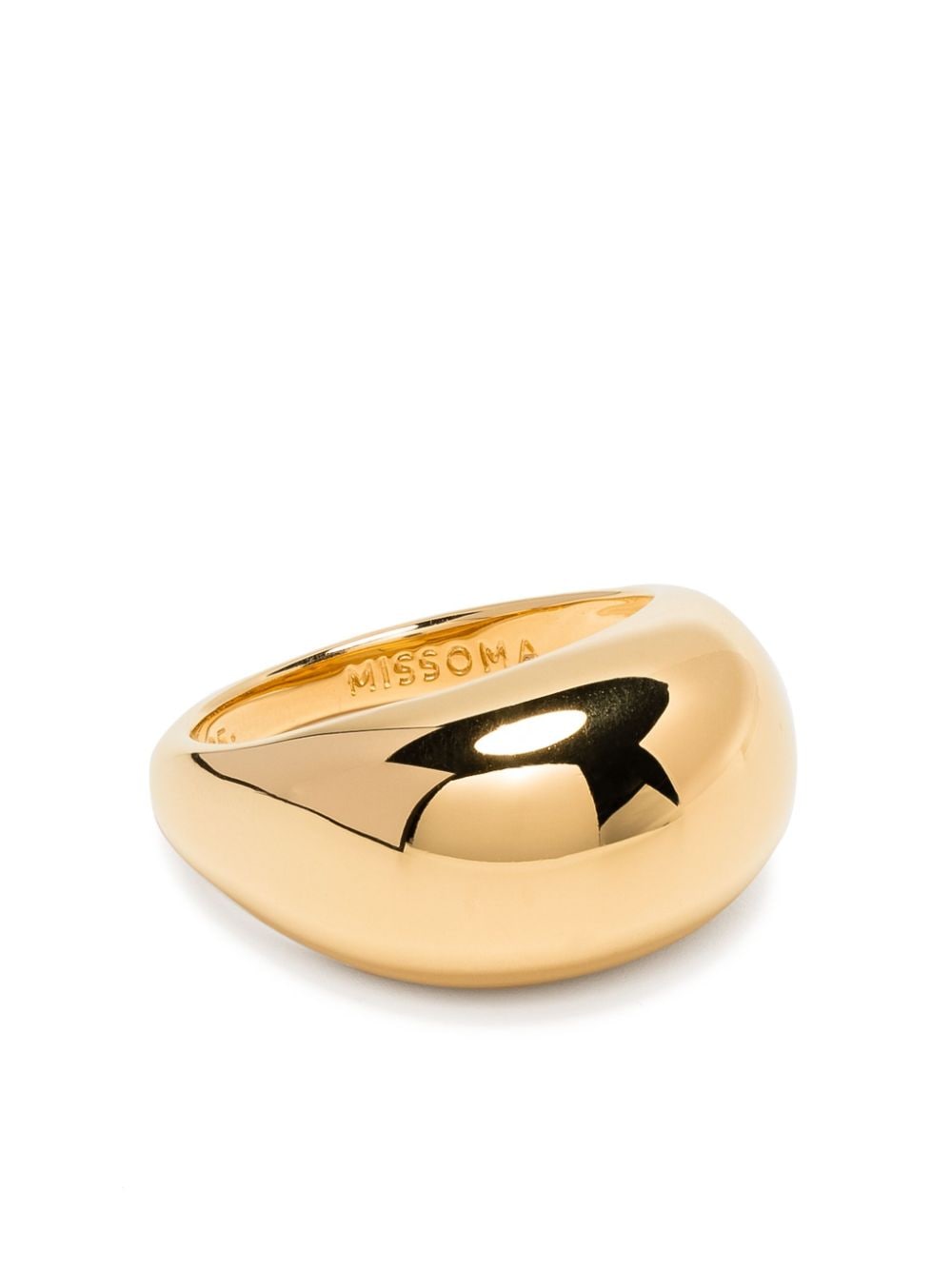 Missoma gold-plated sterling silver Chubby dome ring von Missoma