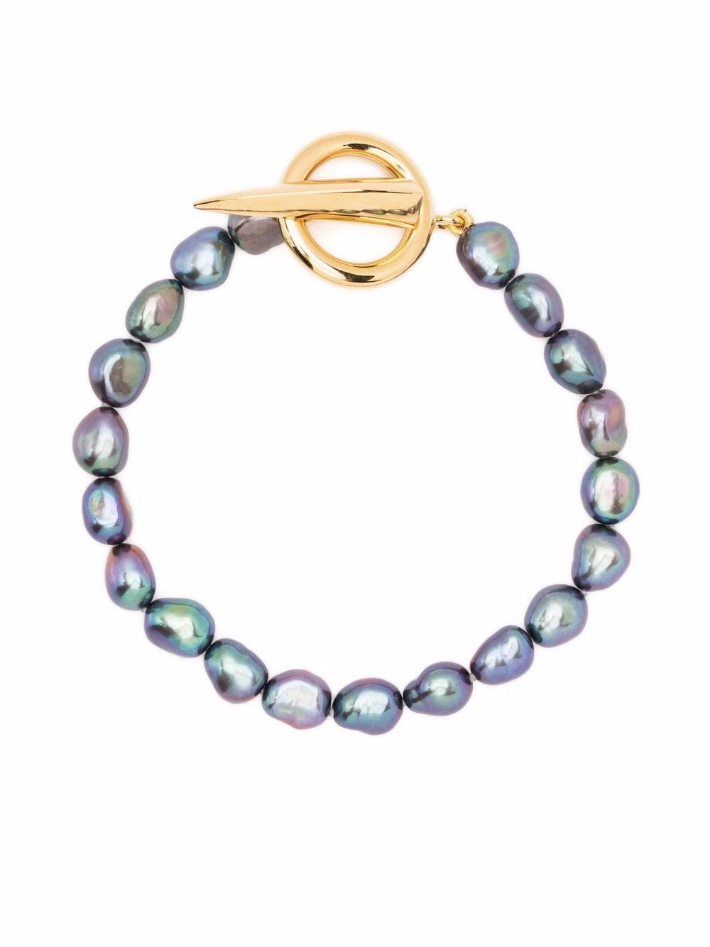 Missoma gold vermeil-plated Peacock pearl bracelet - Blue von Missoma