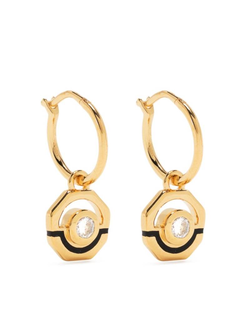 Missoma hexagonal-charm small hoop earrings - Gold von Missoma