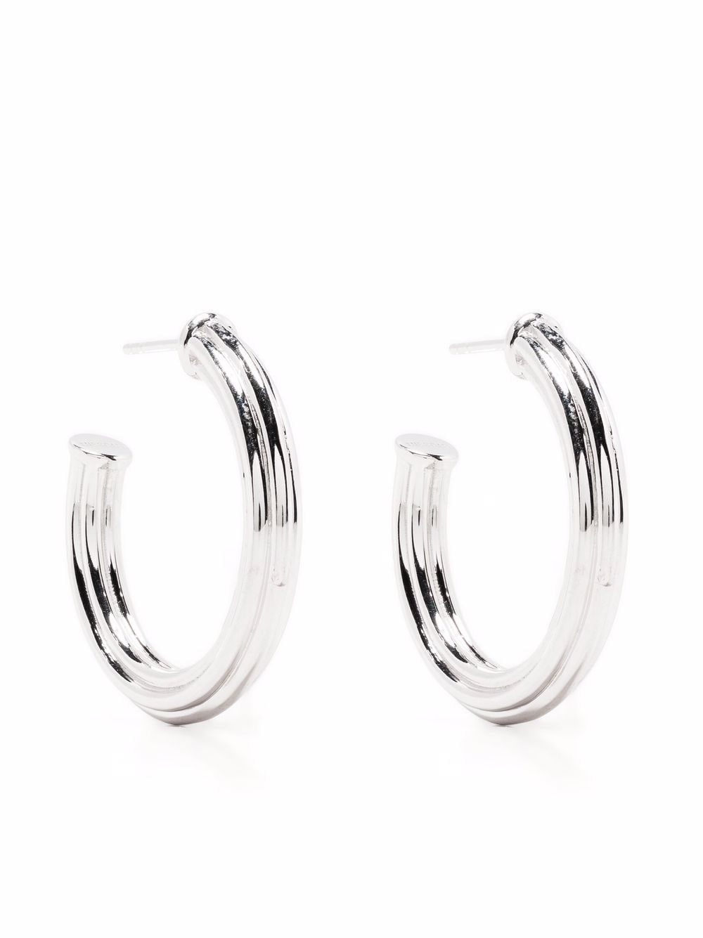 Missoma large ridge hoop earrings - Silver von Missoma