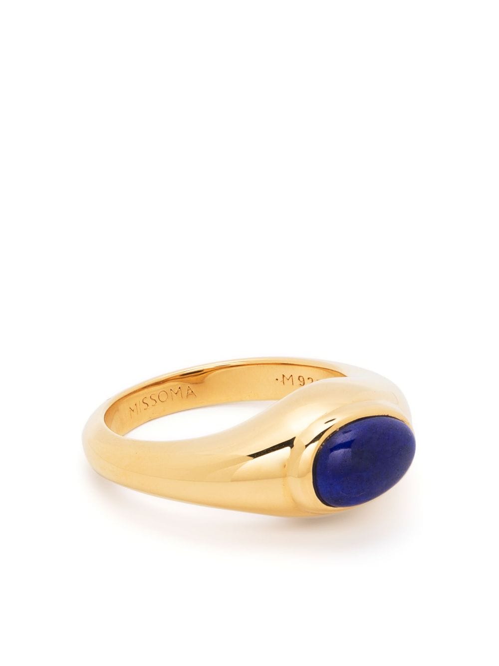 Missoma logo-engraved gemstone ring - Gold von Missoma