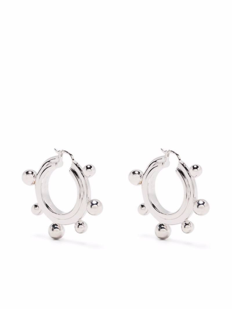 Missoma medium sphere hoop earrings - Silver von Missoma