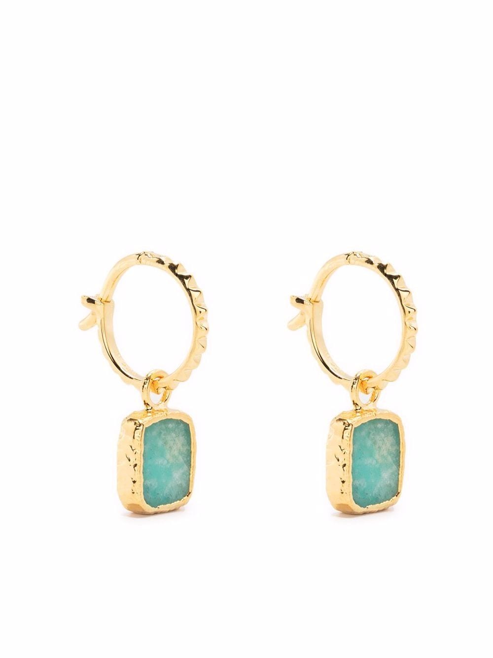 Missoma mini amazonite hoop earrings - Gold von Missoma