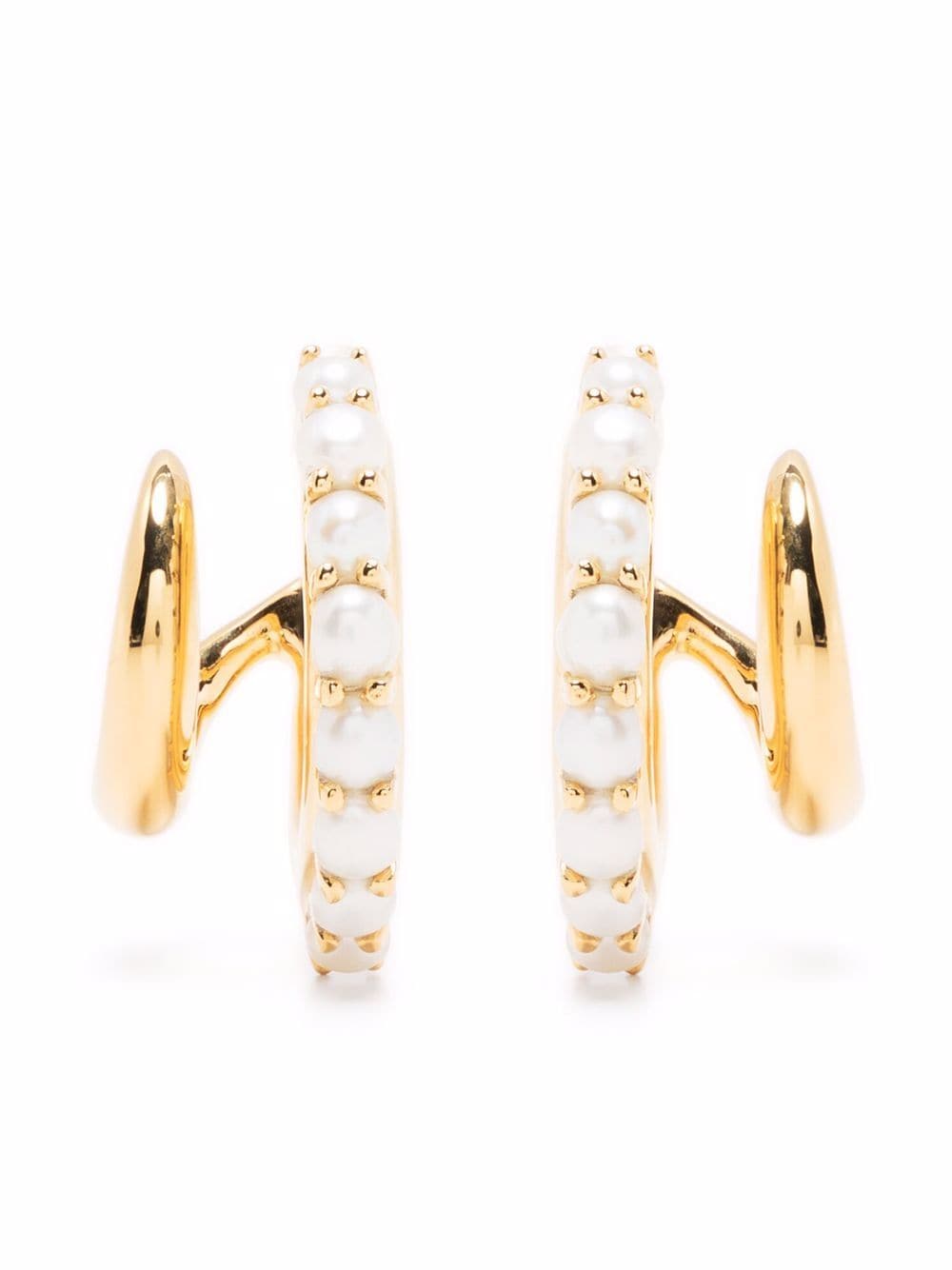 Missoma pearl claw double-hoop earrings - Gold von Missoma