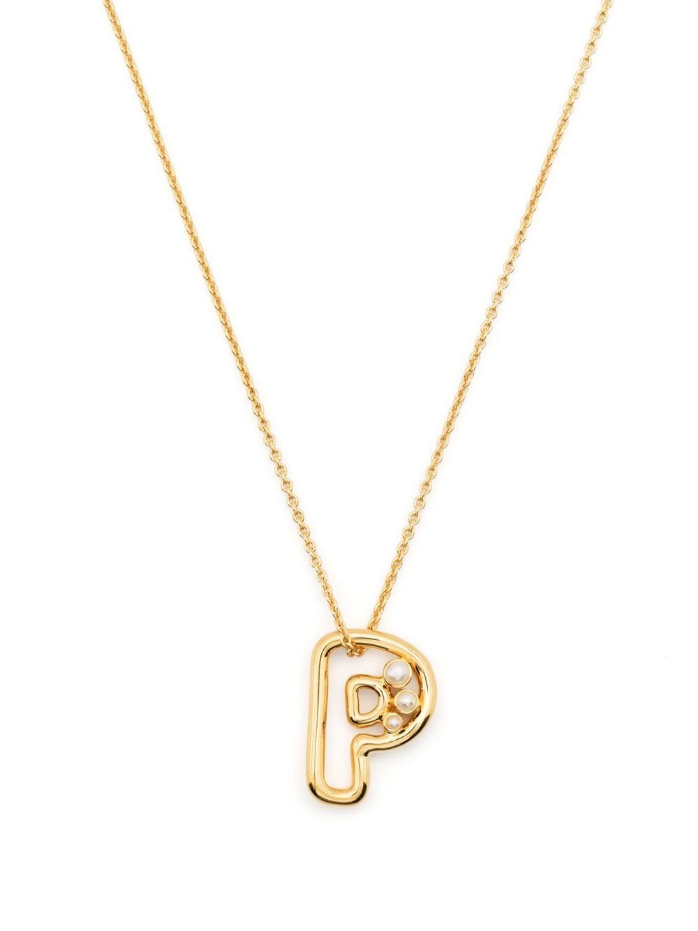 Missoma pearl-embellished initial pendant necklace - Gold von Missoma