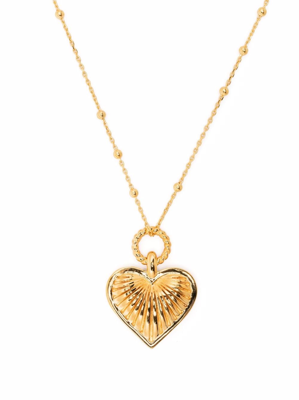Missoma ridge heart charm necklace - Gold von Missoma