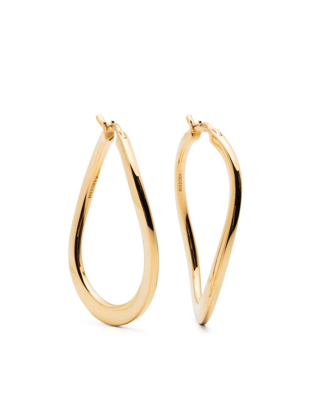 Missoma waved hoop earrings - Gold von Missoma