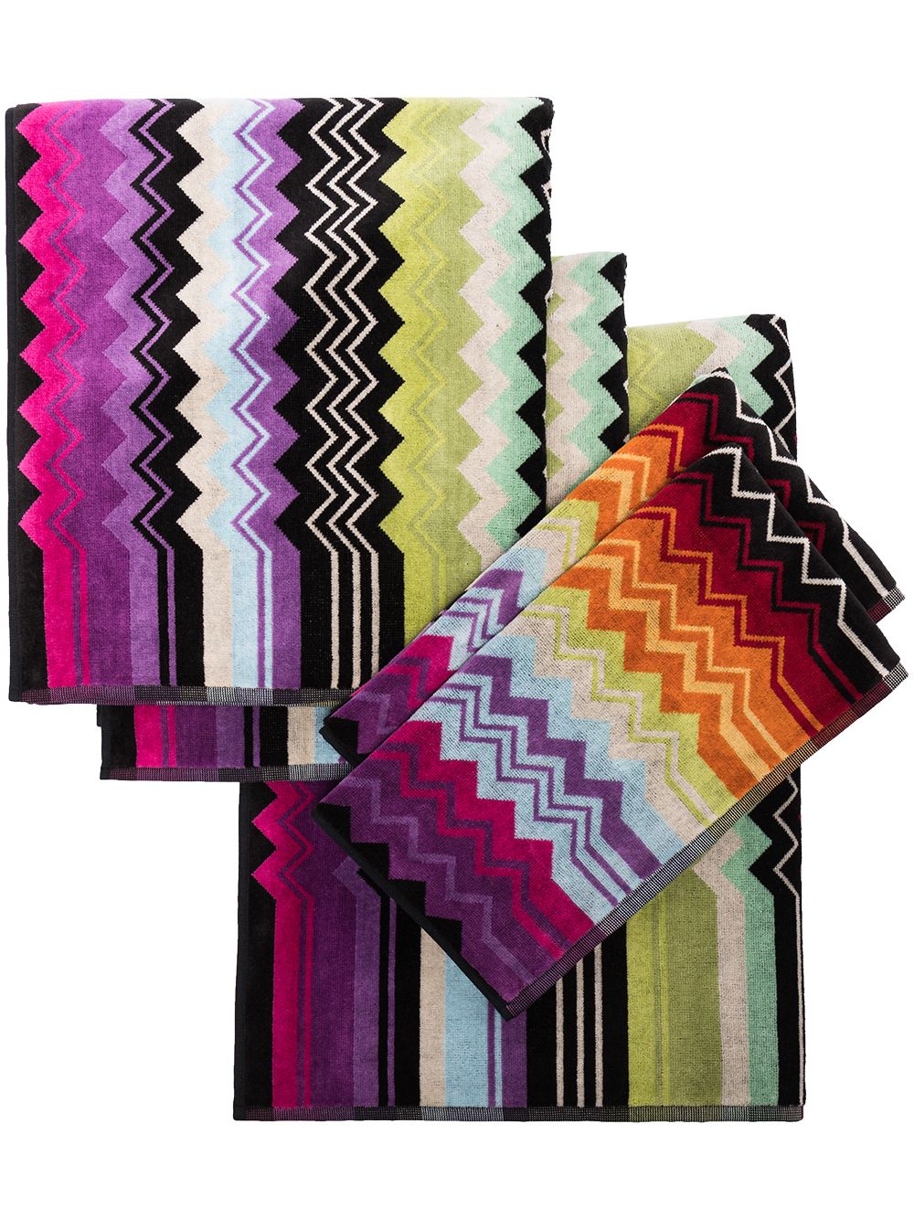 Missoni Home Giacomo cotton 5-set towel - Black von Missoni Home