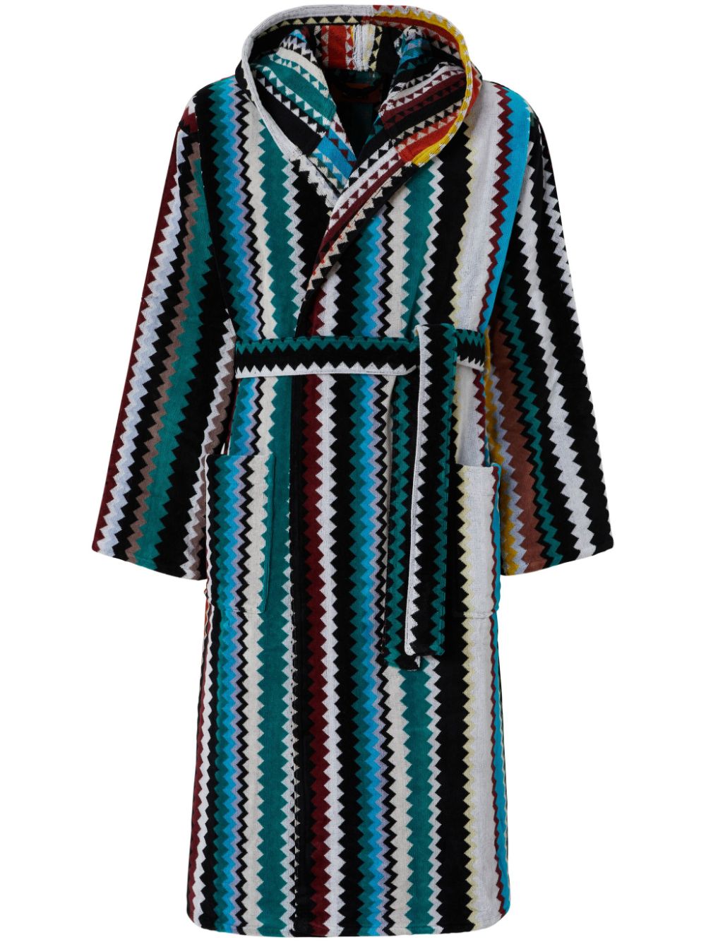 Missoni Home chevron cotton terry bathrobe - Blue von Missoni Home