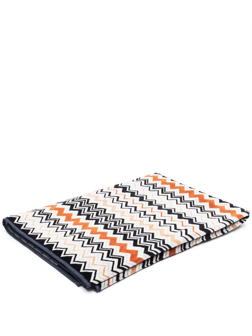 Missoni Home chevron-knit cotton beach towel - Black von Missoni Home