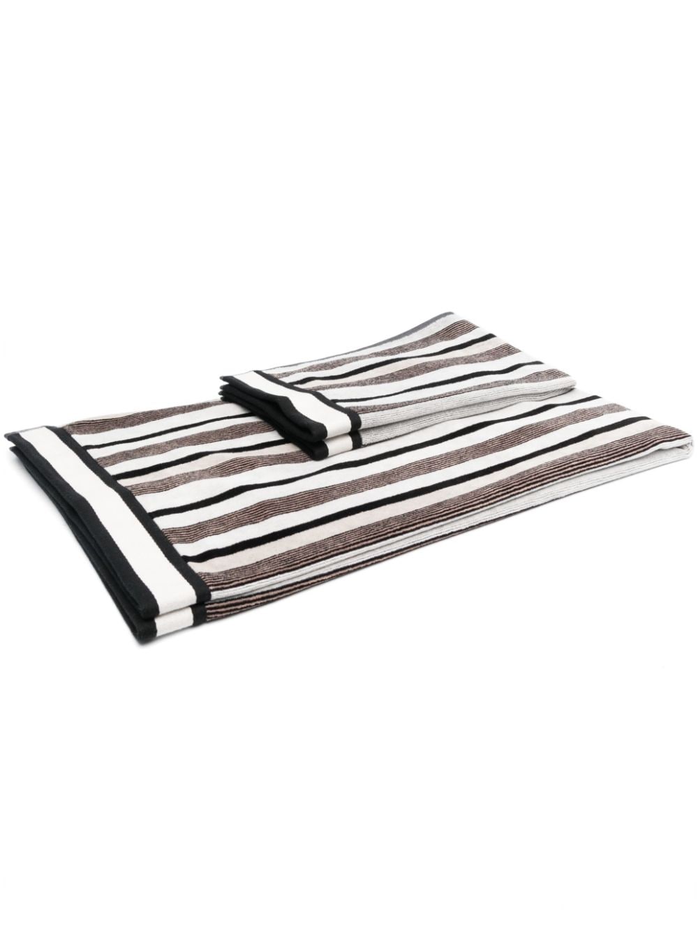 Missoni Home set-of-two striped cotton towels - Black von Missoni Home