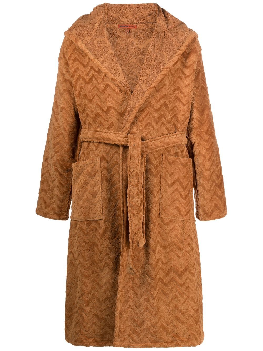 Missoni Home Rex zigzag-pattern bathrobe - Brown von Missoni Home