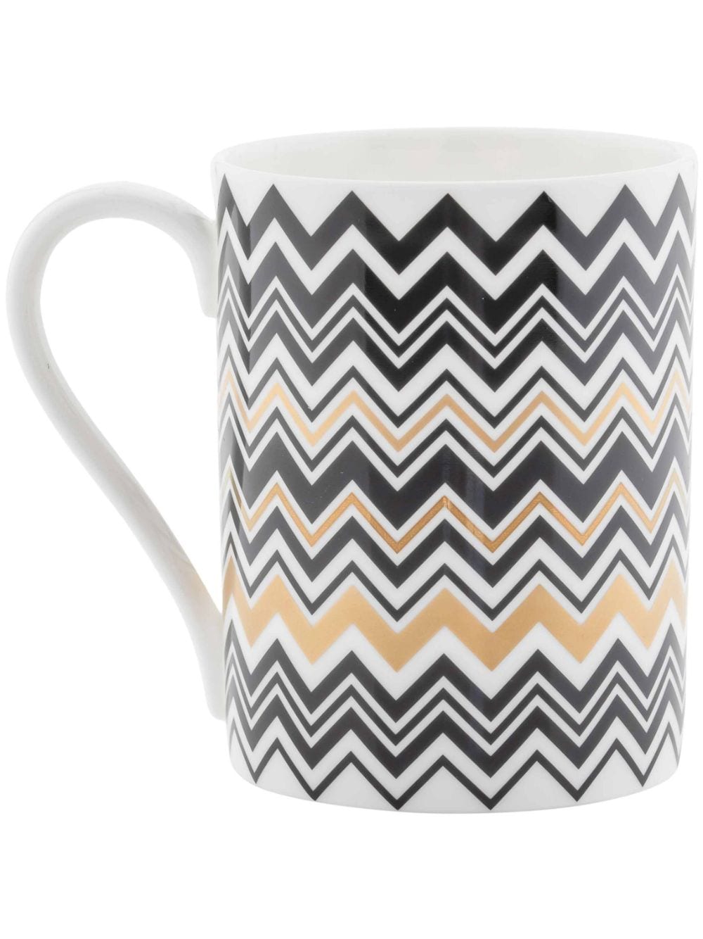 Missoni Home zigzag-print porcelain mug (7,5cm) - Gold von Missoni Home