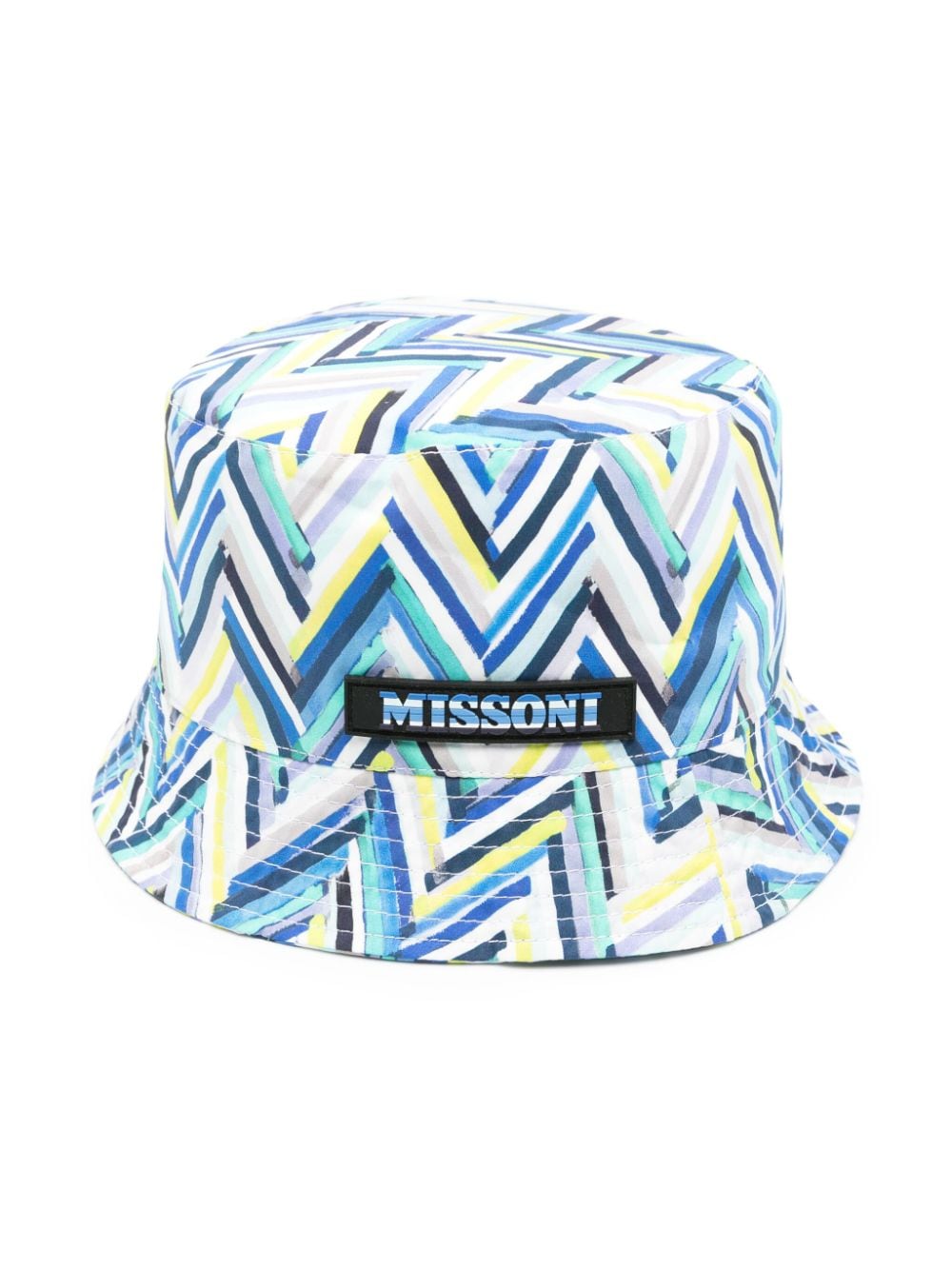 Missoni Kids chevron-print cotton bucket hat - Blue von Missoni Kids