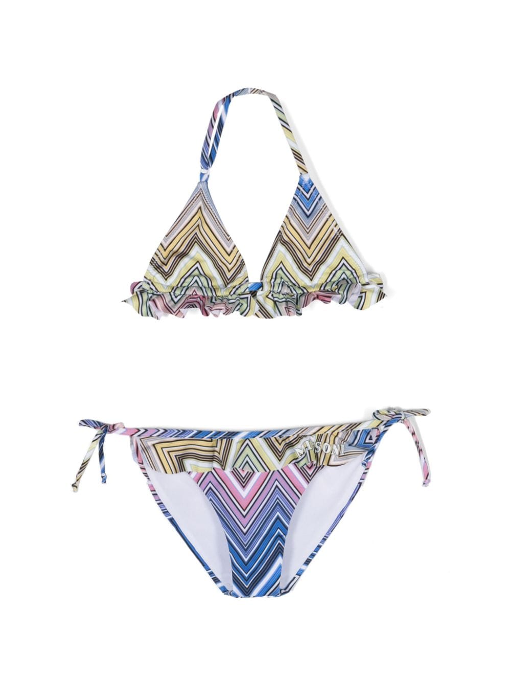 Missoni Kids chevron-print triangle bikini - Blue von Missoni Kids