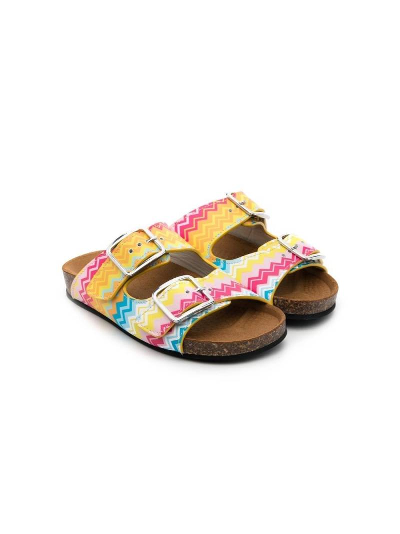 Missoni Kids double-buckle slip-on sandals - Yellow von Missoni Kids