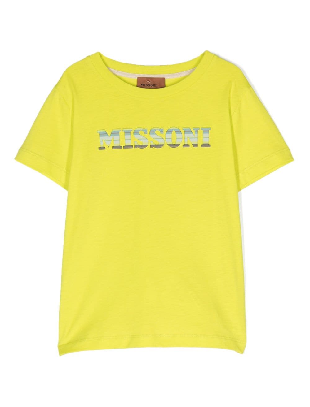 Missoni Kids embossed-logo cotton T-shirt - Yellow von Missoni Kids