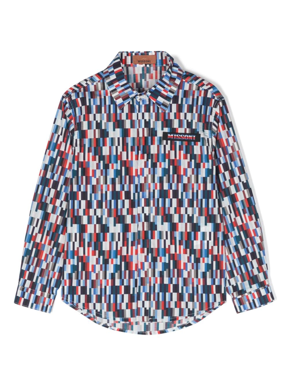 Missoni Kids geometric-print cotton shirt - Blue von Missoni Kids