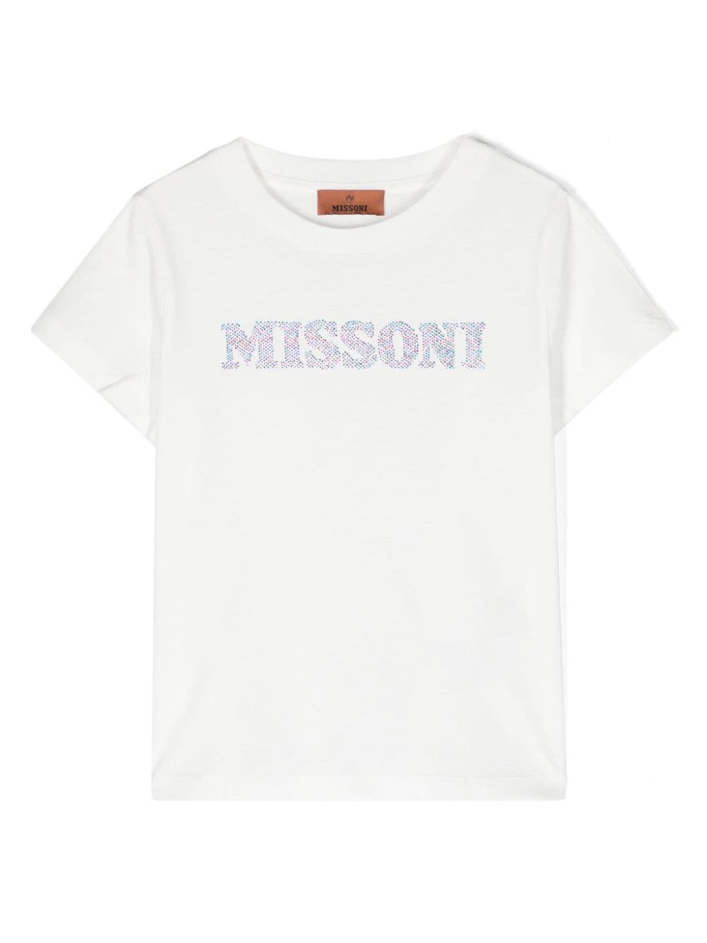 Missoni Kids logo-embellished cotton T-shirt - White von Missoni Kids