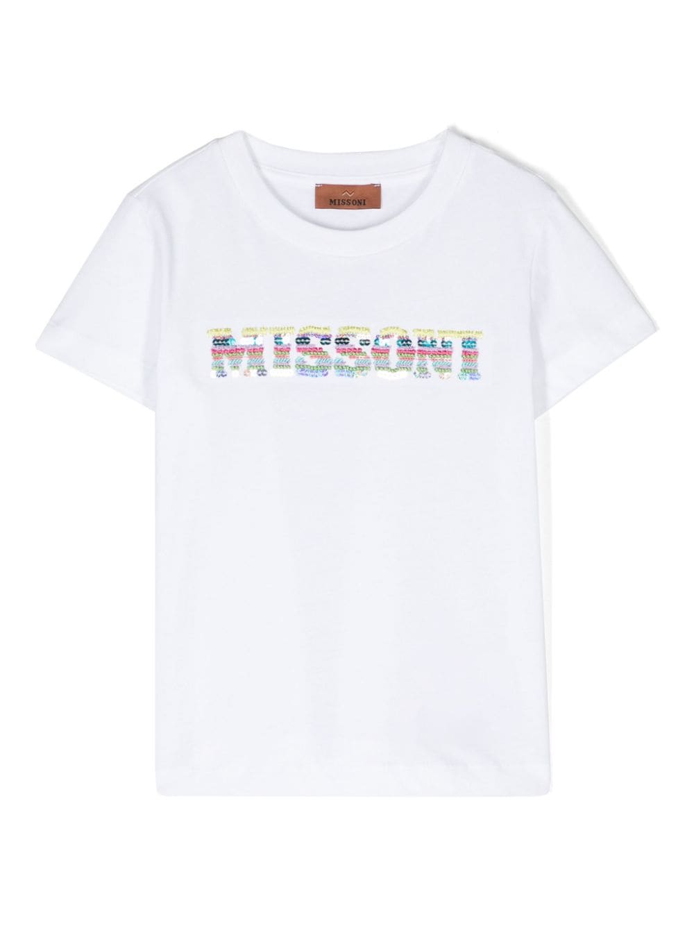 Missoni Kids logo-embroidered cotton T-shirt - White von Missoni Kids